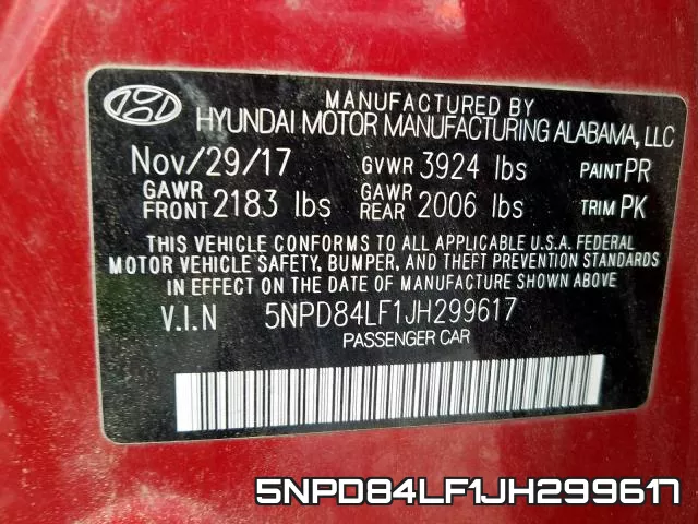 5NPD84LF1JH299617 фото 2