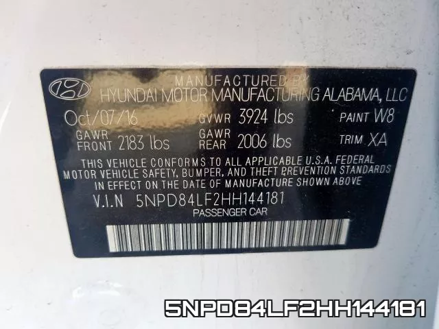 5NPD84LF2HH144181 фото 2