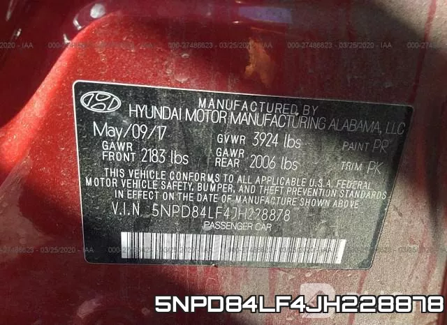 5NPD84LF4JH228878 фото 10