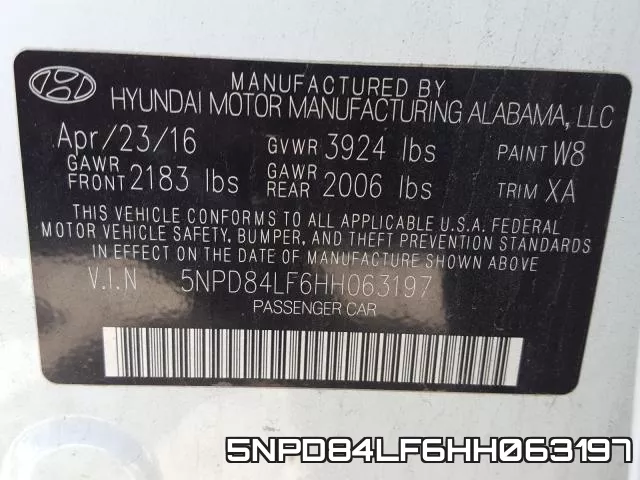 5NPD84LF6HH063197 фото 2