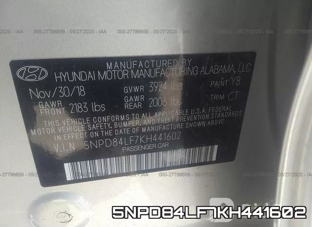 5NPD84LF7KH441602 фото 10