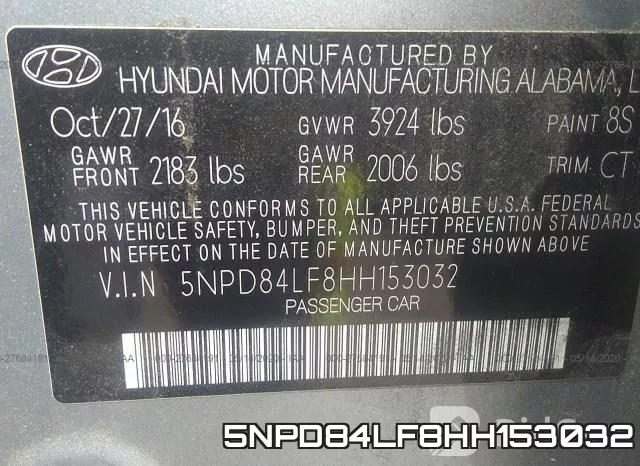 5NPD84LF8HH153032 фото 10