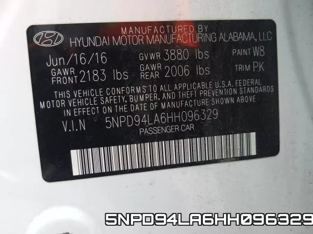 5NPD94LA6HH096329 фото 2