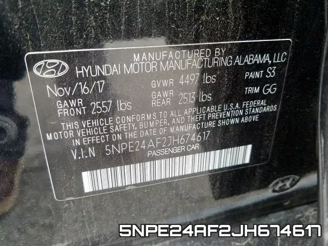 5NPE24AF2JH674617 фото 2