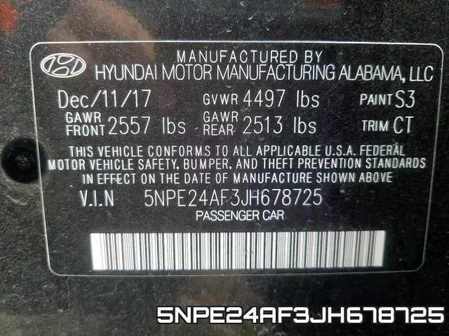 5NPE24AF3JH678725 фото 2