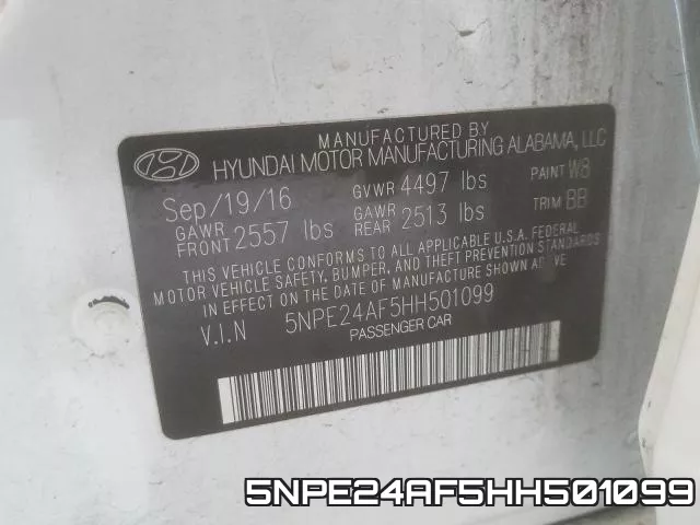5NPE24AF5HH501099 фото 2