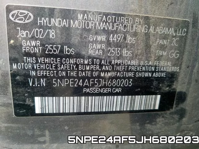 5NPE24AF5JH680203 фото 2