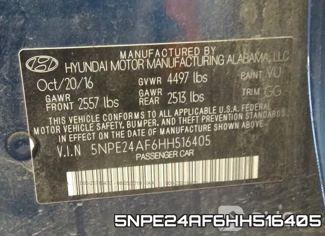 5NPE24AF6HH516405 фото 10