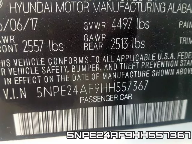 5NPE24AF9HH557367 фото 2