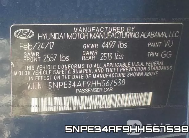 5NPE34AF9HH567538 фото 10