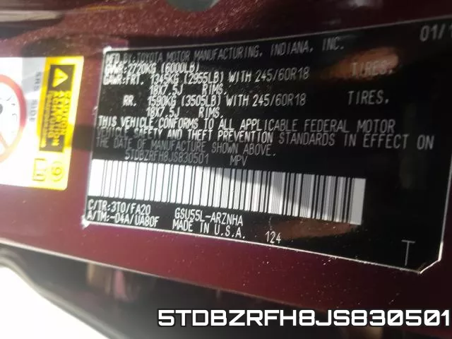 5TDBZRFH8JS830501 фото 2