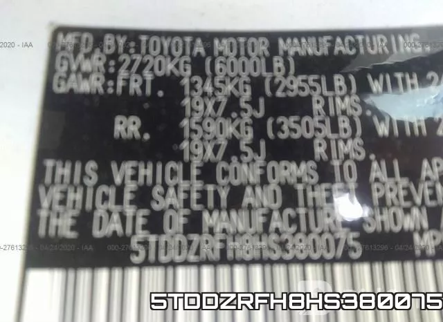 5TDDZRFH8HS380075 фото 10
