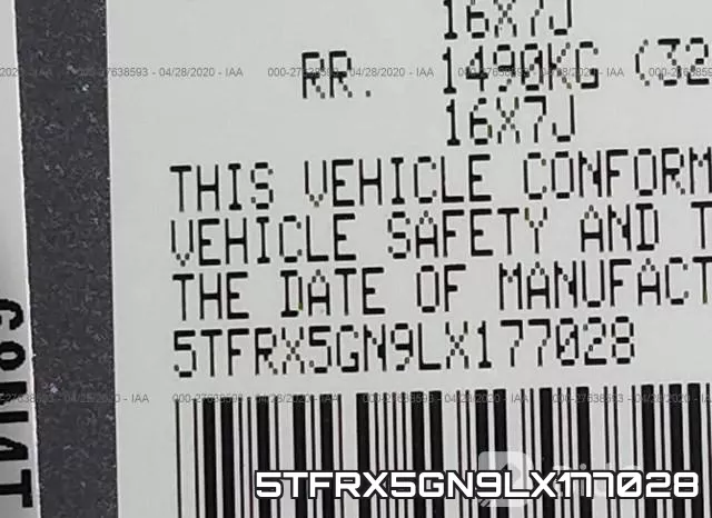 5TFRX5GN9LX177028 фото 10