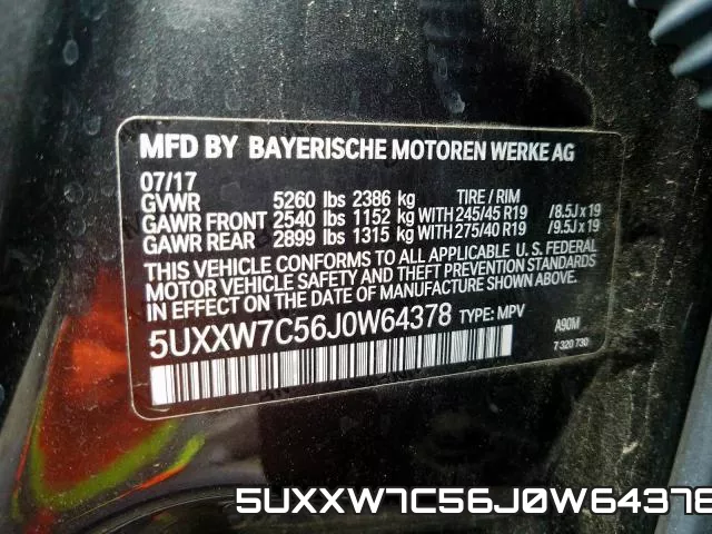 5UXXW7C56J0W64378 фото 2