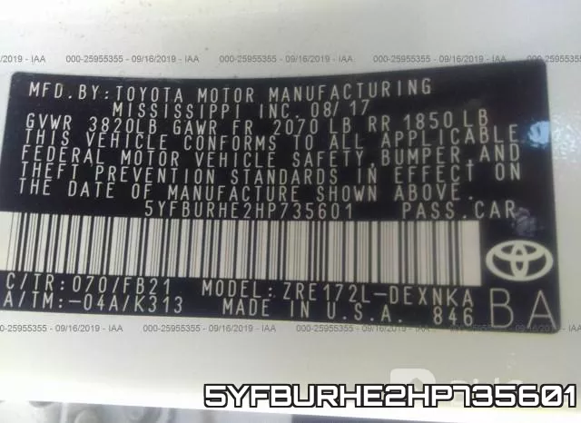 5YFBURHE2HP735601 фото 10