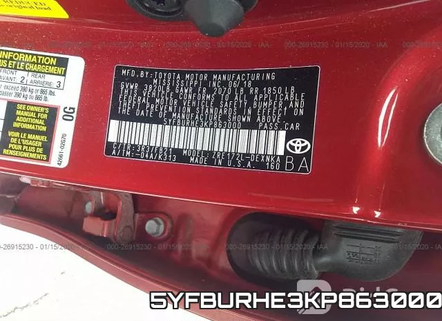 5YFBURHE3KP863000 фото 10