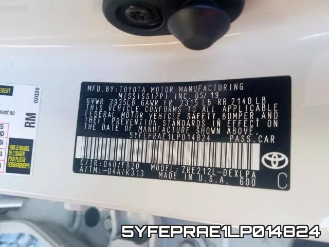 5YFEPRAE1LP014824 фото 2