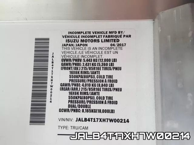 JALB4T17XH7W00214 фото 2