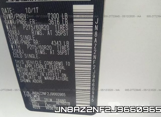 JN8AZ2NF2J9660965 фото 10