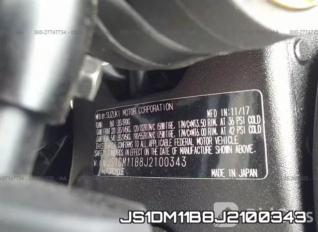 JS1DM11B8J2100343 фото 2