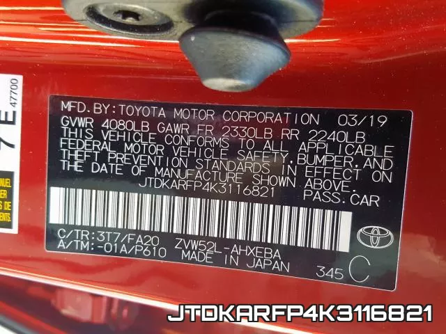 JTDKARFP4K3116821 фото 2