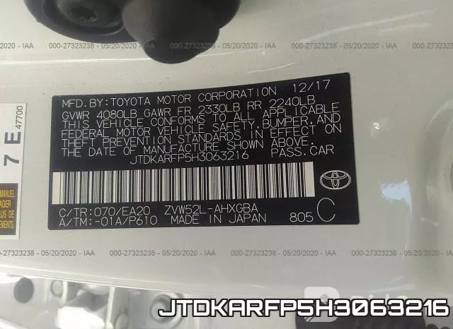 JTDKARFP5H3063216 фото 10