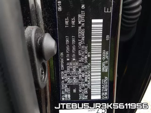 JTEBU5JR3K5611956 фото 2
