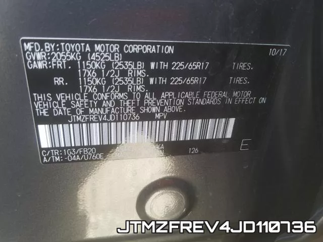 JTMZFREV4JD110736 фото 2