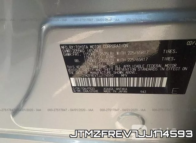 JTMZFREV7JJ174593 фото 10