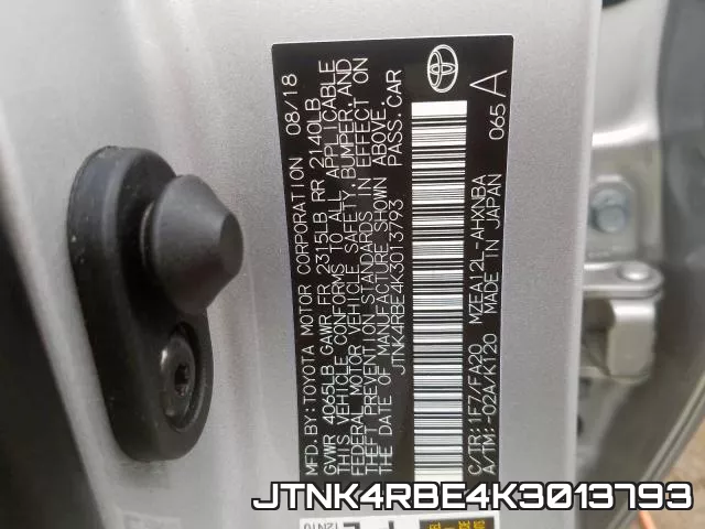 JTNK4RBE4K3013793 фото 2