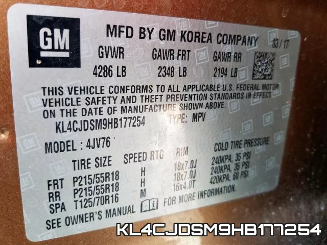 KL4CJDSM9HB177254 фото 2