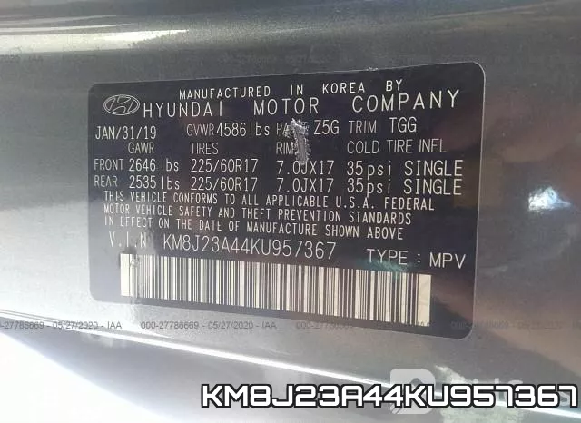 KM8J23A44KU957367 фото 10