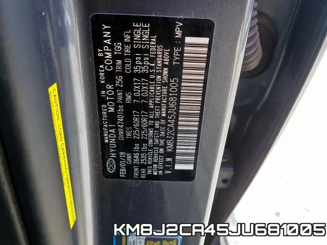 KM8J2CA45JU681005 фото 2