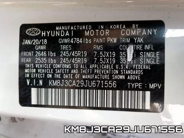 KM8J3CA29JU671556 фото 2