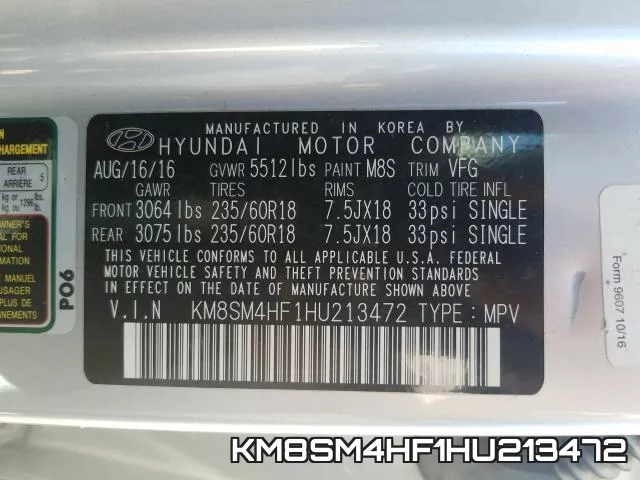KM8SM4HF1HU213472 фото 2