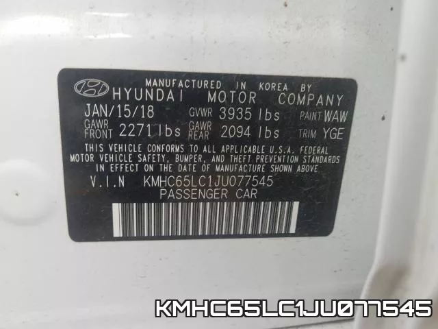 KMHC65LC1JU077545 фото 2
