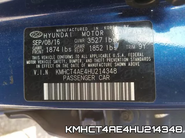 KMHCT4AE4HU214348 фото 2