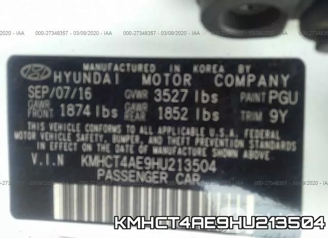 KMHCT4AE9HU213504 фото 10