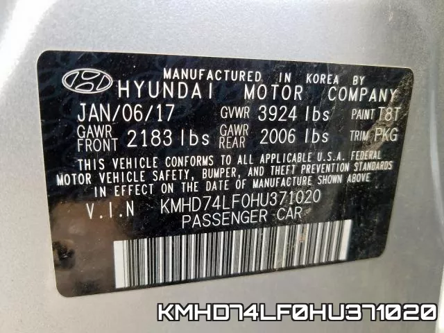 KMHD74LF0HU371020 фото 2