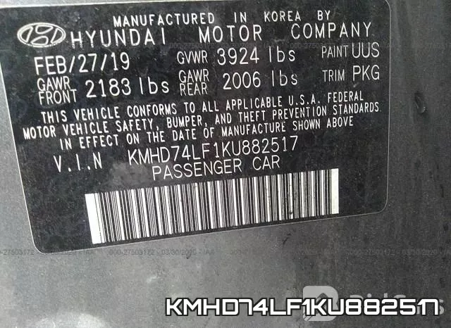 KMHD74LF1KU882517 фото 10
