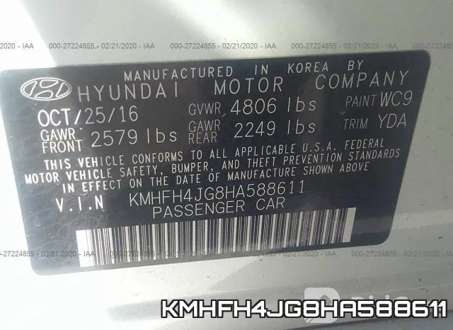 KMHFH4JG8HA588611 фото 10