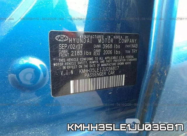 KMHH35LE1JU036817 фото 10