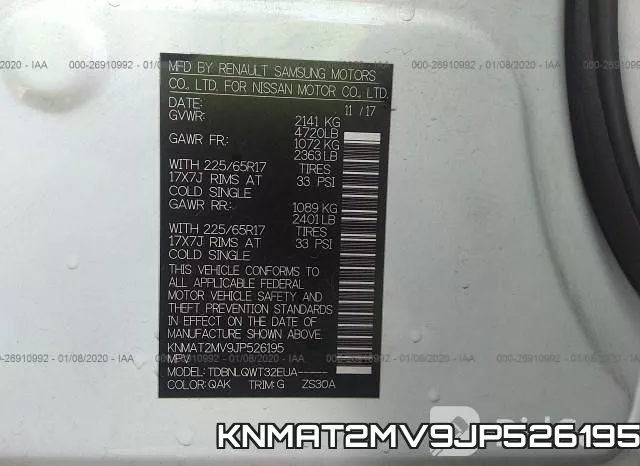 KNMAT2MV9JP526195 фото 10