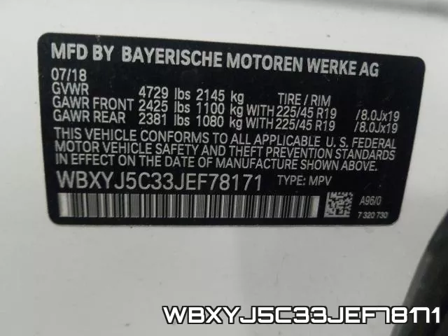 WBXYJ5C33JEF78171 фото 2