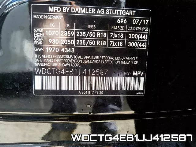 WDCTG4EB1JJ412587 фото 2