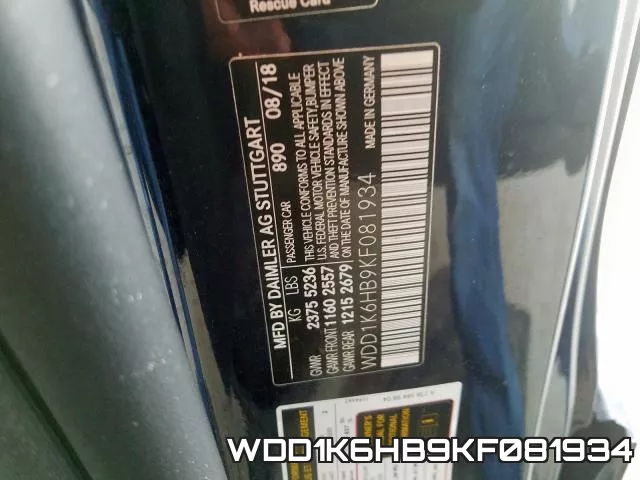 WDD1K6HB9KF081934 фото 2