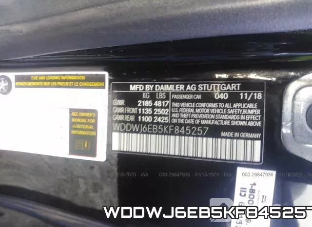 WDDWJ6EB5KF845257 фото 10