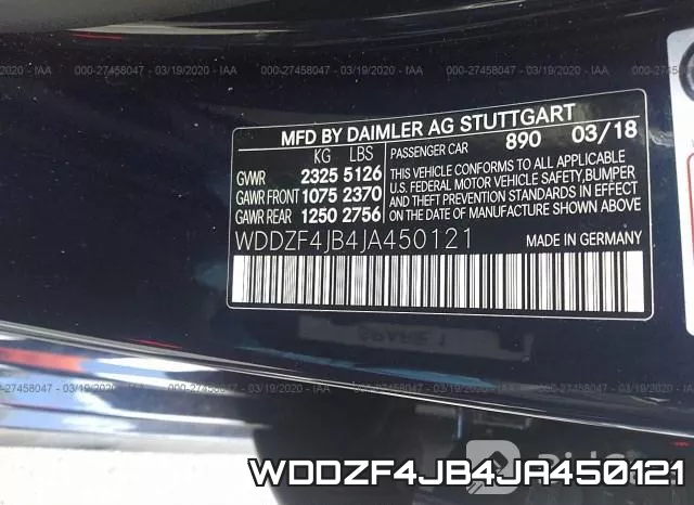 WDDZF4JB4JA450121 фото 10