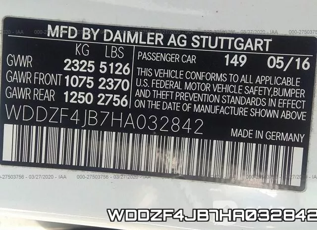WDDZF4JB7HA032842 фото 10
