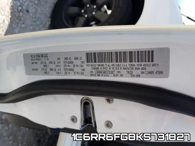 1C6RR6FG8KS731827 фото 2